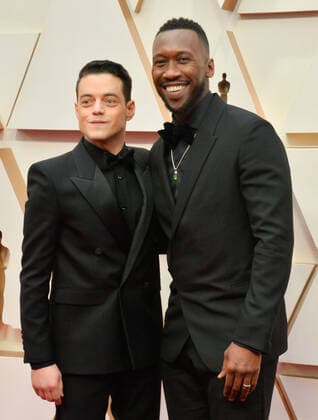Rami Malek and Mahershala Ali arrive for the 92nd annual Academy Awards at the Dolby Theatre in the Hollywood section of Los Angeles on Sunday, February 9, 2020.  LAP20200209551 JIMxRUYMEN