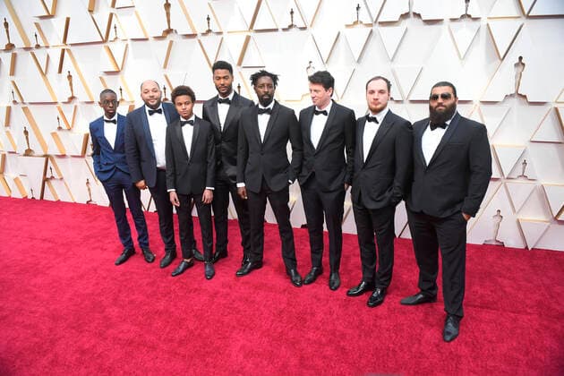 February 9, 2020, Los Angeles, California, USA: DIRECTOR LADJ LY AND THE CAST AND CREW FROM LES MISERABLES during red carpet arrivals for the 92nd Academy Awards, presented by the Academy of Motion Picture Arts and Sciences (AMPAS), at the Dolby Theatre in Hollywood. Los Angeles USA - ZUMAz03_ 20200209_zbp_z03_067 Copyright: xKevinxSullivanx