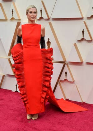 Kristen Wiig arrives for the 92nd annual Academy Awards at the Dolby Theatre in the Hollywood section of Los Angeles on Sunday, February 9, 2020.  LAP20200209285 JIMxRUYMEN