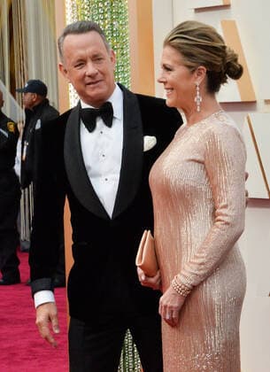 Tom Hanks and Rita Wilson arrive for the 92nd annual Academy Awards at the Dolby Theatre in the Hollywood section of Los Angeles on Sunday, February 9, 2020.  LAP20200209267 JIMxRUYMEN