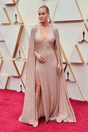 Brie Larson arrives for the 92nd annual Academy Awards at the Dolby Theatre in the Hollywood section of Los Angeles on Sunday, February 9, 2020.  LAP20200209301 JIMxRUYMEN
