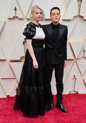 Lucy Boynton and Rami Malek arrive for the 92nd annual Academy Awards at the Dolby Theatre in the Hollywood section of Los Angeles on Sunday, February 9, 2020.  LAP20200209332 JIMxRUYMEN