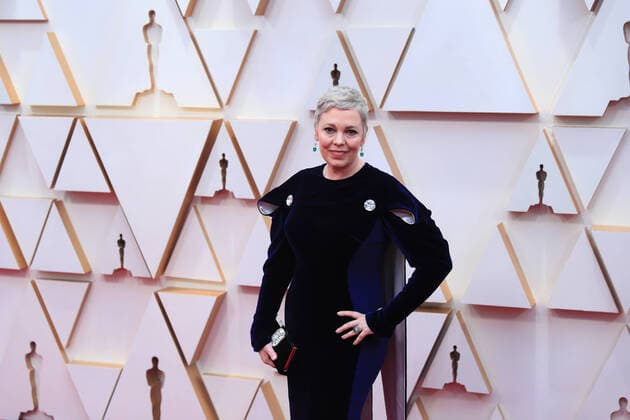 (200210) -- LOS ANGELES, Feb. 10, 2020 -- Olivia Colman arrives for the red carpet of the 92nd Academy Awards, at the Dolby Theatre in Los Angeles, the United States, Feb. 9, 2020. ) U.S.-LOS ANGELES-OSCARS-RED CARPET LixYing 
