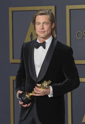 February 9, 2020, Hollywood, California, USA: Brad Pitt wins the Oscar for Best Supporting Actor Once Upon a Time in Hollywood in the press room of the 92nd Academy Awards on Sunday February 9, 2020 at the Dolby Theater in Hollywood, California. BURT HARRIS BNS PI Hollywood USA - ZUMAp124 20200209_zaa_p124_005 Copyright: xBurtxHarrisx