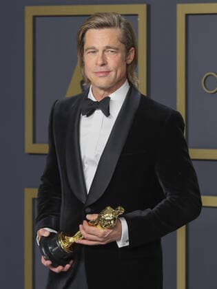 February 9, 2020, Hollywood, California, USA: Brad Pitt wins the Oscar for Best Supporting Actor Once Upon a Time in Hollywood in the press room of the 92nd Academy Awards on Sunday February 9, 2020 at the Dolby Theater in Hollywood, California. BURT HARRIS BNS PI Hollywood USA - ZUMAp124 20200209_zaa_p124_006 Copyright: xBurtxHarrisx