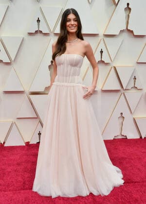 Camila Morrone arrives for the 92nd annual Academy Awards at the Dolby Theatre in the Hollywood section of Los Angeles on Sunday, February 9, 2020.  LAP20200209565 JIMxRUYMEN