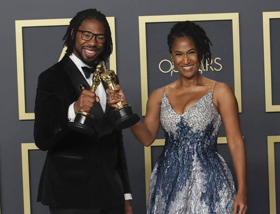 February 9, 2020, Hollywood, California, USA: Director Matthew A. Cherry and producer Karen Rupert Toliver, winners of the Animated Short Film award for Ã¢â‚¬oeHair Love,Ã¢â‚¬Â pose in the press room of the 92nd Academy Awards on Sunday February 9, 2020 at the Dolby Theater in Hollywood, California. BURT HARRIS BNS PI Hollywood USA - ZUMAp124 20200209_zaa_p124_015 Copyright: xBurtxHarrisx