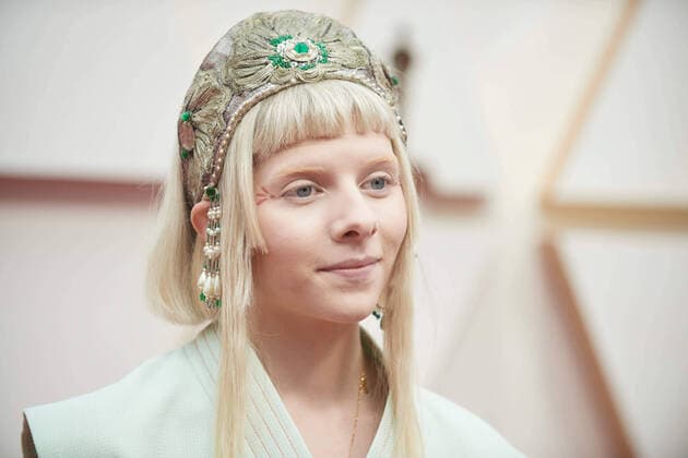 Aurora arrives on the red carpet of The 92nd OscarsÂ® at the DolbyÂ® Theatre in Hollywood, CA on Sunday, February 9, 2020. Los Angeles CA USA  Copyright: xRobertxGladdenx 33967008PLX
