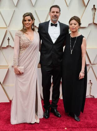 (L-R) Marisa Román, Sergio Pablos and Jinko Gotoh arrive for the 92nd annual Academy Awards at the Dolby Theatre in the Hollywood section of Los Angeles on Sunday, February 9, 2020.  LAP20200209603 JIMxRUYMEN