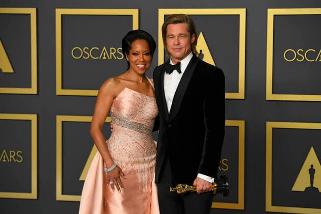 February 9, 2020, Los Angeles, California, USA: REGINA KING AND BRAD PITT in the Press Room during the 92nd Academy Awards, presented by the Academy of Motion Picture Arts and Sciences (AMPAS), at the Dolby Theatre in Hollywood. Los Angeles USA - ZUMAz03_ 20200209_zbp_z03_113 Copyright: xKevinxSullivanx