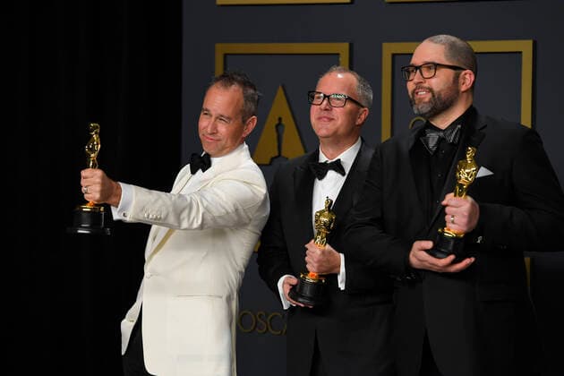 February 9, 2020, Los Angeles, California, USA: JOSH COOLEY, MARK NIELSEN AND JONAS RIVERA in the Press Room during the 92nd Academy Awards, presented by the Academy of Motion Picture Arts and Sciences (AMPAS), at the Dolby Theatre in Hollywood. Los Angeles USA - ZUMAz03_ 20200209_zbp_z03_130 Copyright: xKevinxSullivanx