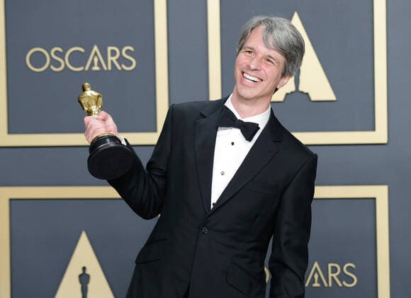 Marshall Curry, winner of Best Live Action Short Film for The Neighbors Window, appears backstage with his Oscar during the 92nd annual Academy Awards at Loews Hollywood Hotel in the Hollywood section of Los Angeles on Sunday, February 9, 2020.  LAP20200209705 JOHNxANGELILLO