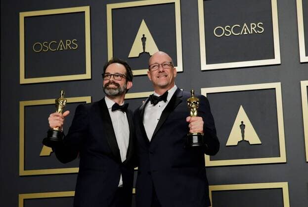 Entertainment Bilder des Tages Film editors Andrew Buckland and Michael McCusker pose in the press room with their Oscar for Best Edition for the film Ford v Ferrari during the 92nd Annual Academy Awards ceremony, at the Dolby Theater in Hollywood, California, US, 09 February 2020. EFE Armando Arorizo 92nd Annual Academy Awards ceremony in Hollywood !ACHTUNG: NUR REDAKTIONELLE NUTZUNG!  Copyright: xArmandoxArorizox AME911 20200210-637169072006232620