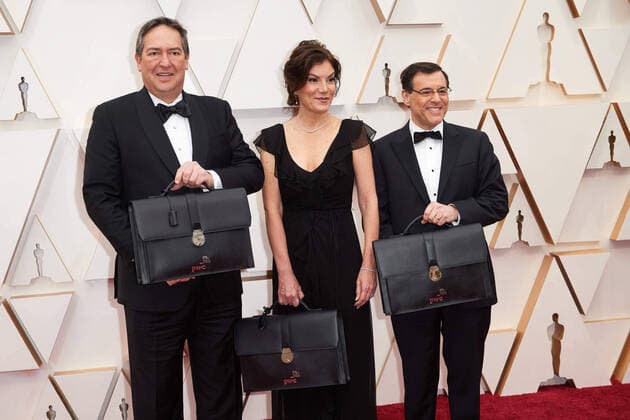 Accountants from PricewaterhouseCoopers arrive on the red carpet of The 92nd OscarsÂ® at the DolbyÂ® Theatre in Hollywood, CA on Sunday, February 9, 2020. Los Angeles CA USA  Copyright: xNickxAgrox 33967241PLX
