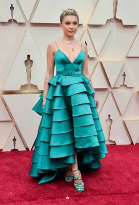 Florence Pugh arrives for the 92nd annual Academy Awards at the Dolby Theatre in the Hollywood section of Los Angeles on Sunday, February 9, 2020.  LAP20200209765 JIMxRUYMEN