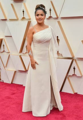 Salma Hayek arrives for the 92nd annual Academy Awards at the Dolby Theatre in the Hollywood section of Los Angeles on Sunday, February 9, 2020.  LAP20200209660 JIMxRUYMEN