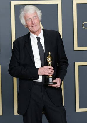 Roger Deakins, winner of BestCinematography for 1917, appears backstage with his Oscar, during the 92nd annual Academy Awards at Loews Hollywood Hotel in the Hollywood section of Los Angeles on Sunday, February 9, 2020.  LAP20200209780 JOHNxANGELILLO