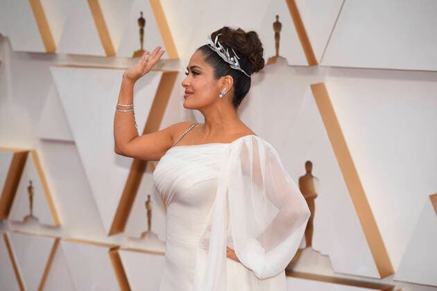 February 9, 2020, Los Angeles, California, USA: SALMA HAYEK during red carpet arrivals for the 92nd Academy Awards, presented by the Academy of Motion Picture Arts and Sciences (AMPAS), at the Dolby Theatre in Hollywood. Los Angeles USA - ZUMAz03_ 20200209_zbp_z03_327 Copyright: xKevinxSullivanx