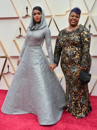 Janelle Monae (L) and her mother Janet arrive for the 92nd annual Academy Awards at the Dolby Theatre in the Hollywood section of Los Angeles on Sunday, February 9, 2020.  LAP202002092021 JIMxRUYMEN