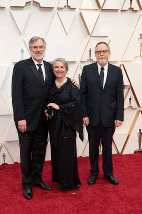 Oscar nominee, Gary Rydstorm, guest, and Oscar nominee, Tom Johnson arrive on the red carpet of The 92nd Oscars at the Dolby Theatre in Hollywood, CA on Sunday, February 9, 2020. Los Angeles CA USA  Copyright: xNickxAgrox 33967353PLX