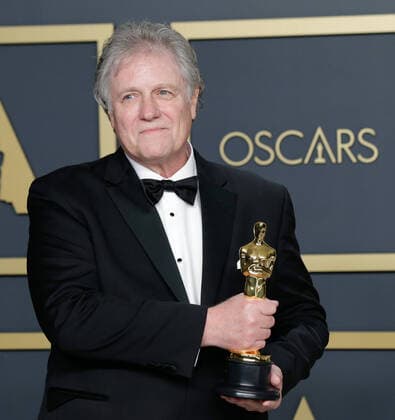 Donald Sylvester, winner of Best Sound Editing for Ford v Ferrar, appears backstage with his Oscar during the 92nd annual Academy Awards at Loews Hollywood Hotel in the Hollywood section of Los Angeles on Sunday, February 9, 2020.  LAP202002092062 JOHNxANGELILLO