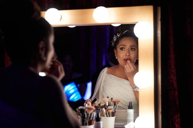 Salma Hayek backstage with the Oscar for Sound Editing during the live ABC Telecast of The 92nd Oscars at the Dolby Theatre in Hollywood, CA on Sunday, February 9, 2020. Los Angeles CA USA  Copyright: xMattxPetitx 33967858PLX