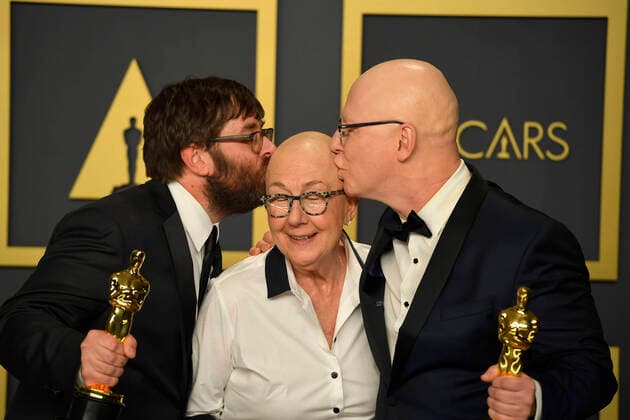 February 9, 2020, Los Angeles, California, USA: STEVEN BOGNAR, JULIA REICHERT AND JEFF REICHERT in the Press Room during the 92nd Academy Awards, presented by the Academy of Motion Picture Arts and Sciences (AMPAS), at the Dolby Theatre in Hollywood. Los Angeles USA - ZUMAz03_ 20200209_zbp_z03_437 Copyright: xKevinxSullivanx