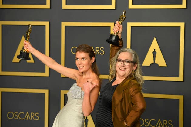 February 9, 2020, Los Angeles, California, USA: ELENA ANDREICHEVA AND CAROL DYSINGER in the Press Room during the 92nd Academy Awards, presented by the Academy of Motion Picture Arts and Sciences (AMPAS), at the Dolby Theatre in Hollywood. Los Angeles USA - ZUMAz03_ 20200209_zbp_z03_447 Copyright: xKevinxSullivanx