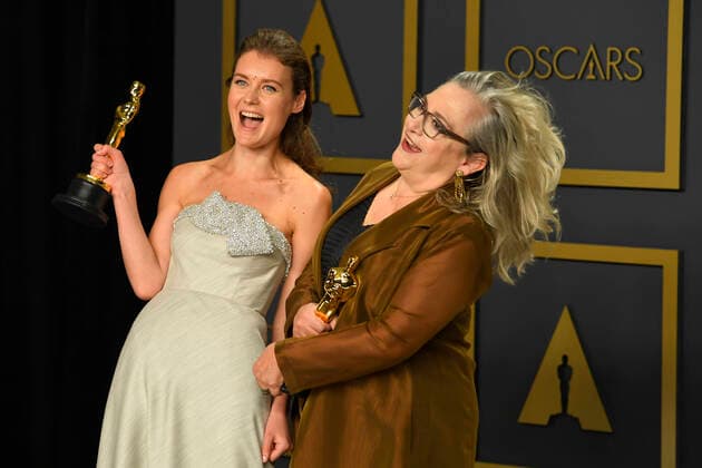 February 9, 2020, Los Angeles, California, USA: ELENA ANDREICHEVA AND CAROL DYSINGER in the Press Room during the 92nd Academy Awards, presented by the Academy of Motion Picture Arts and Sciences (AMPAS), at the Dolby Theatre in Hollywood. Los Angeles USA - ZUMAz03_ 20200209_zbp_z03_444 Copyright: xKevinxSullivanx