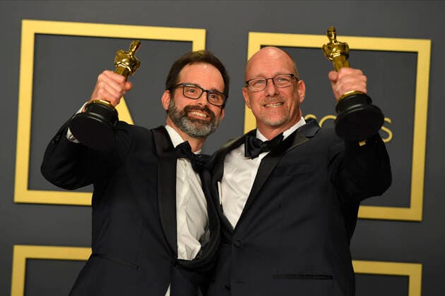 February 9, 2020, Los Angeles, California, USA: ANDREW BUCKLAND and MICHAEL MCCUSKER in the Press Room during the 92nd Academy Awards, presented by the Academy of Motion Picture Arts and Sciences (AMPAS), at the Dolby Theatre in Hollywood. Los Angeles USA - ZUMAz03_ 20200209_zbp_z03_485 Copyright: xKevinxSullivanx