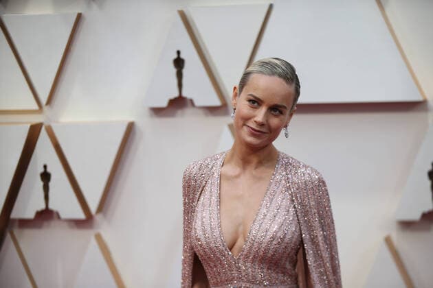 (200210) -- LOS ANGELES, Feb. 10, 2020 -- Brie Larson arrives for the red carpet of the 92nd Academy Awards at the Dolby Theater in Los Angeles, the United States, on Feb. 9, 2020. ) U.S.-LOS ANGELES-OSCARS-RED CARPET LixYing 