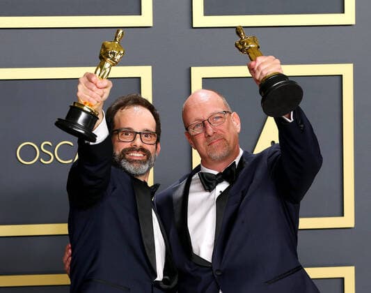 February 9, 2020, Hollywood, CA, USA: HOLLYWOOD, CA - FEBRUARY 9: Andrew Buckland, Michael McCusker pose in the press room during the 92nd Annual Academy Awards at Loews Hollywood Hotel on February 9, 2020 in Hollywood, California. Photo: Christopher Victorio imageSPACE Hollywood USA - ZUMAs181 20200209_zea_s181_244 Copyright: xImagespacex