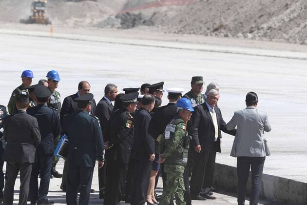 February 10, 2020: EUM20200210NAC06.JPG.CIUDAD DE MEXICO Presidency Presidencia-AMLO.- En el marco del Dia de las Fuerzas Armadas, el presidente de la Republica Mexicana, Andres Manuel Lopez Obrador, realiza un recorrido por los avances en las obras del Aeropuerto Felipe Ãngeles de Santa Lucia, lunes 10 de febrero de 2020. Foto: Agencia EL UNIVERSAL EVZ  - ZUMAu78_ 20200210_zaf_u78_006 Copyright: xCarlosxMejia ElxUniversalx