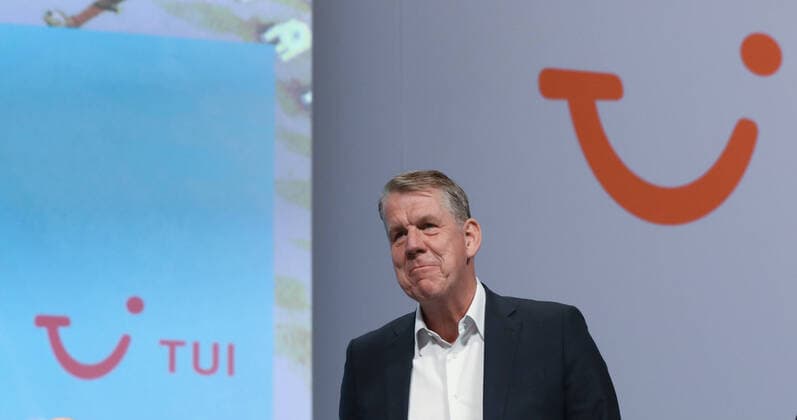 Hanover, 11 02 2020, Tui Group CEO Friedrich Joussen during the Tui Group Annual General Meeting in the TUI Arena, Tui, the worlds largest travel group, presents its business figures for the first quarter