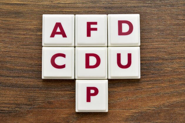 Pieces of the game are the party abbreviations AFD, CDU and FDP ** NUR FUER REDAKTIONELLE ZWECKE ** EDITORIAL USE ONLY **