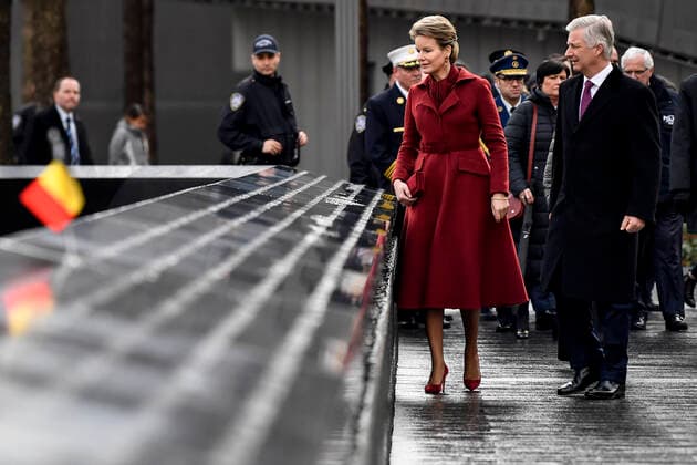 2020 Bilder des Jahres, Entertainment 02 Februar Entertainment Themen der Woche KW07 Entertainment Bilder des Tages King Philippe - Filip of Belgium and Queen Mathilde of Belgium pictured at the world trade center memorial in the marge of a royal visit to the Security Council of the United Nations in New York City, United States of America, Tuesday 11 February 2020. During February Belgium is holding the presidency of the Security Council.  DIRKxWAEM 2472618