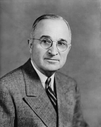 January 16, 2020, USA: Harry S. Truman (1884-1972), 33rd President of the United States 1945-1953, Head and Shoulders Portrait, photograph by Edmonston Studio, June 1945 USA - ZUMAg145 20200116_zza_g145_023 Copyright: xJTxVintagex