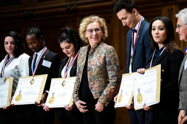 Paris, France, February 12th, 2020 - National Awards Ceremony for the Class of 2019 Winners of the competition Un des Meilleurs Apprentis de France - French Labour Minister Muriel Penicaud  Copyright: xAlexisxSciardx