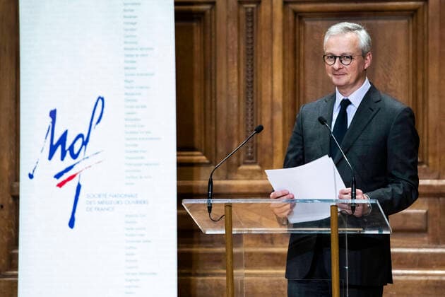Paris, France, February 12th, 2020 - National Awards Ceremony for the Class of 2019 Winners of the competition Un des Meilleurs Apprentis de France - French Finance and Economy Minister Bruno Le Maire  Copyright: xAlexisxSciardx