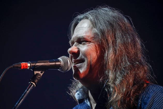 MOSCOW, RUSSIA - FEBRUARY 13, 2020: Sergei Chigrakov, leader of the Chizh & Co Russian rock band, performs during the 13th Chartova Dyuzhina annual music awards ceremony at VTB Arena - Dynamo Central Stadium. Artyom Geodakyan TASS  TS0CE269