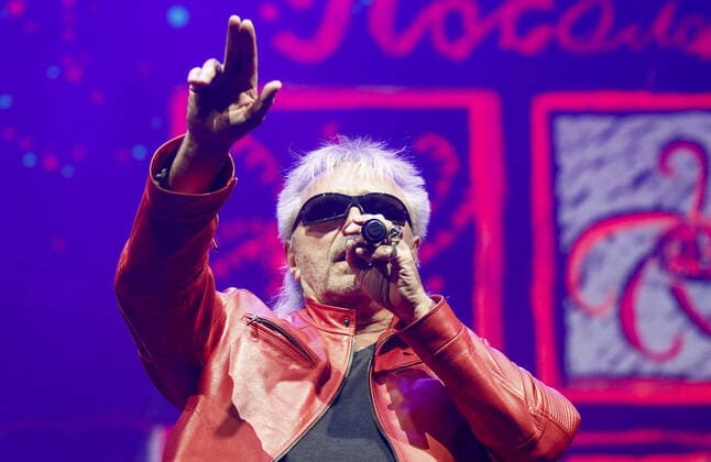 MOSCOW, RUSSIA - FEBRUARY 13, 2020: Konstantin Kinchev, leader of the Alisa Russian rock band, performs during the 13th Chartova Dyuzhina annual rock music awards ceremony at VTB Arena - Dynamo Central Stadium. Artyom Geodakyan TASS  TS0CE2B4