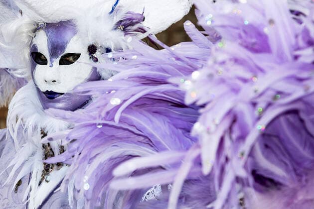 Carnival in Venice 2020 Venice, Italy 15 February 2020 Carnival in Venice with colourful costumes and masks