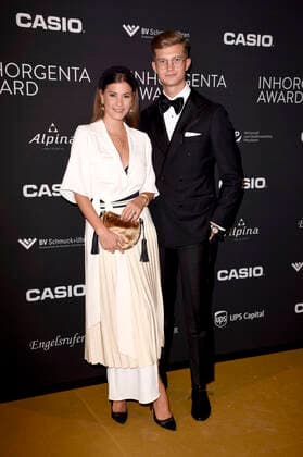 Nina Schwichtenberg with friend Patrick Kahlo at the presentation of the 4 Inhorgenta Award 2020 at BMW Welt Munich, 16 02 2020 Foto:xS.xAdamx xFuturexImage