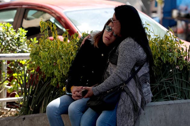 February 17, 2020 EUM20200217SOC16 JPG MEXICO CITY, Feminicide Feminicidio CDMX The sister of the youngest Fatima izq , whose body was located in a property in Tlahuac, waiting with other relatives in the vicinity of the Institute of Forensic Sciences the corresponding DNA analysis to confirm the identity of the minor this February 17, 2020 Photo Agency EL UNIVERSAL AFBV  - ZUMAu78_ 20200217_zaf_u78_023 Copyright: xJuanxBoitesx