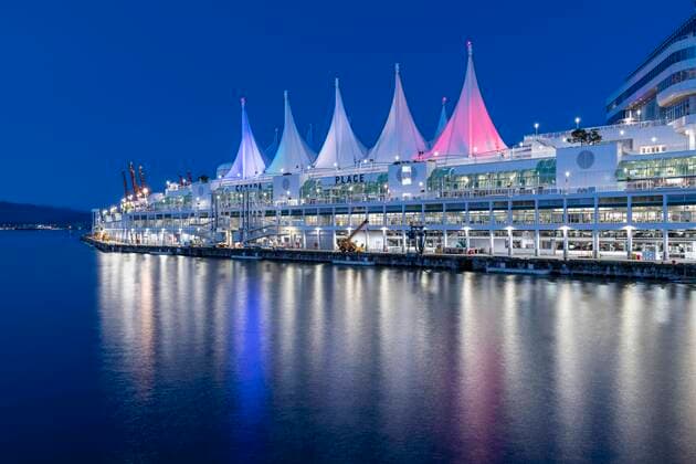 Canada Place by Night, Vancouver, British Columbia, Canada, North America Copyright: imageBROKER/MarcusxSiebert iblmcs05070020.jpg