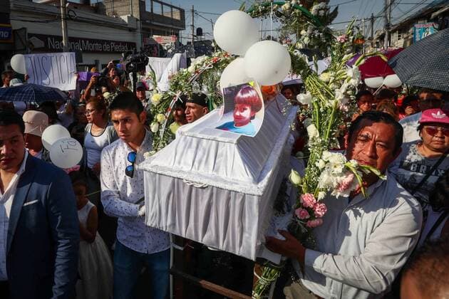February 18, 2020 EUM20200218SOC53 JPG CIUDAD DE MEXICO, FemicideFeminicidio CDMX February 18, 2020 Family and friends say their last goodbye to child Fatima in Tuyehualco, Xochimilco City Hall Photo Agency EL UNIVERSALDiego Simon SanchezEELG  - ZUMAu78_ 20200218_zaf_u78_141 Copyright: xElxUniversalx