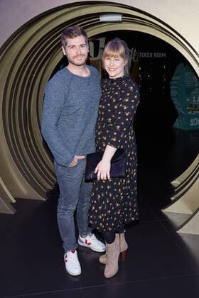Peter Foyse with his wife Katharina Kuepper Awarding of the short film prize BLUE FLOWER by Romance TV at The Reed in Berlin on 19 02 2020 Blue Flower Award