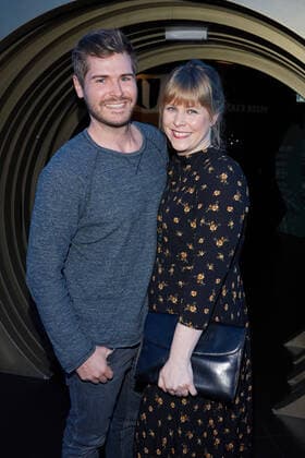 Peter Foyse with his wife Katharina Kuepper Awarding of the short film prize BLUE FLOWER by Romance TV at The Reed in Berlin on 19 02 2020 Blue Flower Award