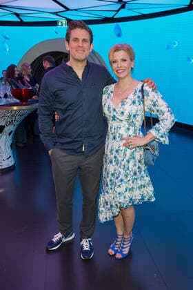 Steffen Groth and Eva Habermann Presentation of the short film award BLAUE BLUME by Romance TV at The Reed in Berlin on 19 02 2020 Blue Flower Award