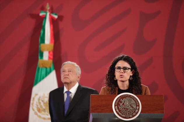 February 19, 2020 EUM20200219NAC01 JPG MEXICO CITY Presidency Presidency AMLO Aspects of the press conference led by President Andres Manuel Lopez Obrador on February 19, 2020 at the National Palace The event was also attended by Luisa Maria Alcalde, head of the Secretary of Labor and Social Security STPS Photo Agency EL UNIVERSALIvan StephensAFBV  - ZUMAu78_ 20200219_zaf_u78_002 Copyright: xElxUniversalx